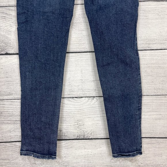 AGOLDE Sophie Crop Mid Wash Distressed Jeans Sz 26 - Picture 13 of 16